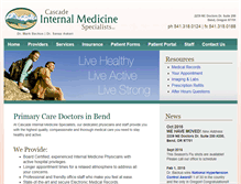 Tablet Screenshot of cascadeinternalmedicine.com